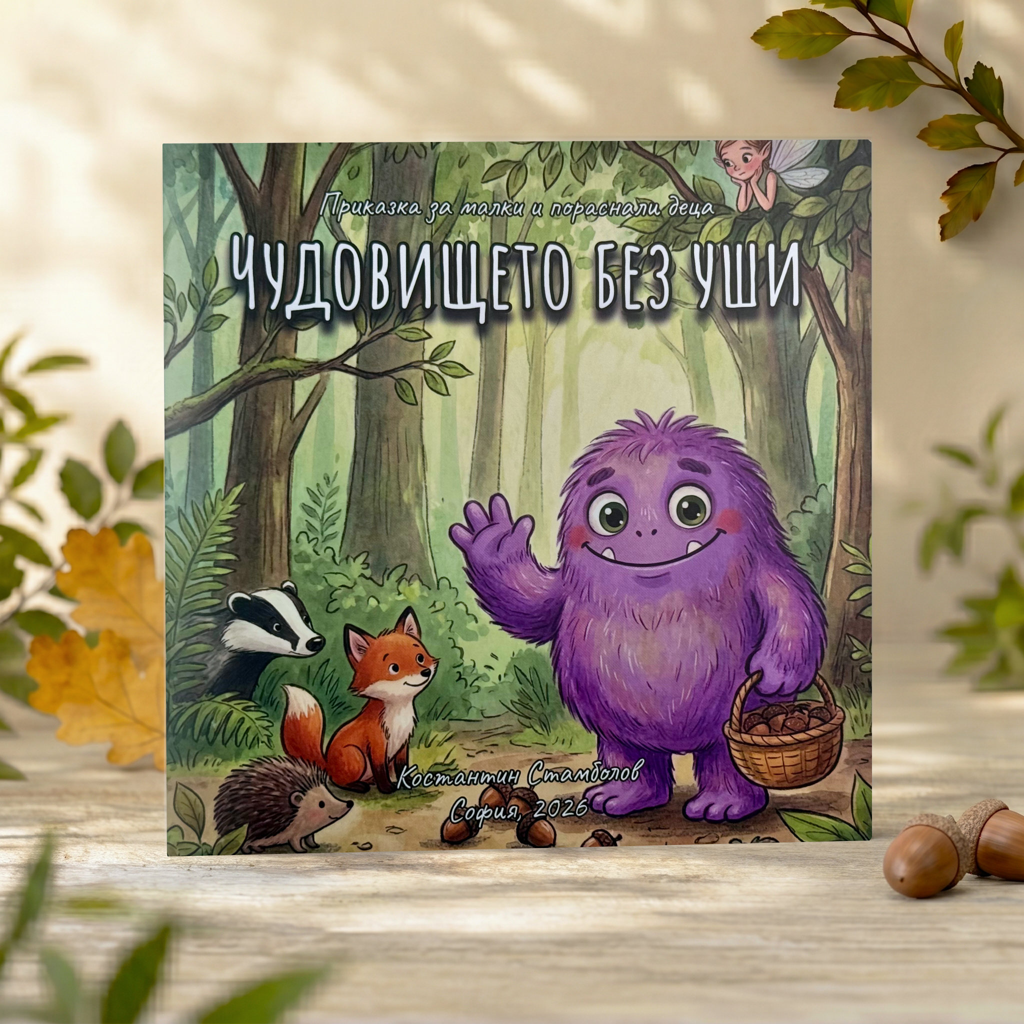 Корица на детската книга Чудовището без уши от Костантин Стамболов